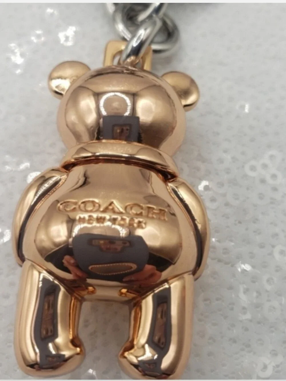 Coach Rose Gold 3D Bag Charm Keychain Limited Edition